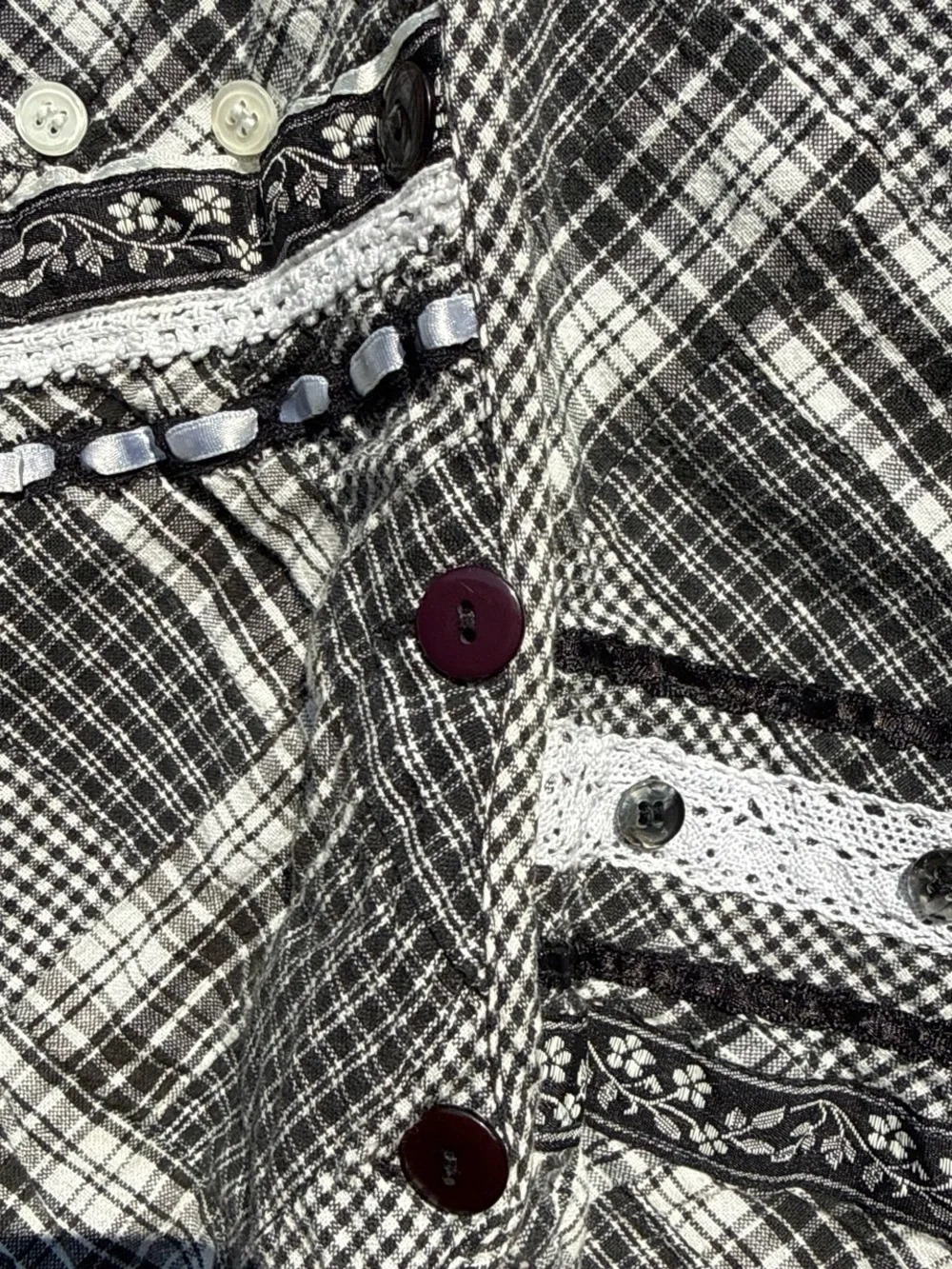 Vintage Black & White Patterned Women's Vest - Paul Harris Design - Medium